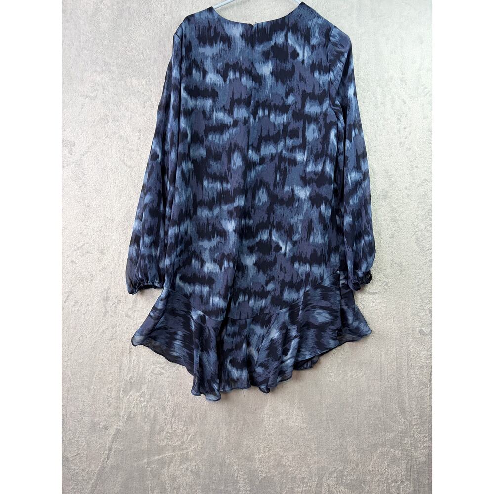 BCBGMAXAZRIA Pacific Blue “Cloud” Ruffle Hem Shift Dress – Size L - Picture 5 of 7